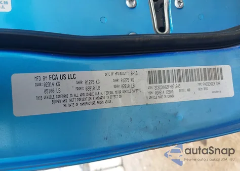 2015 Dodge Charger Sxt из США, поврежденный, VIN 2C3CDXHG9FH871645